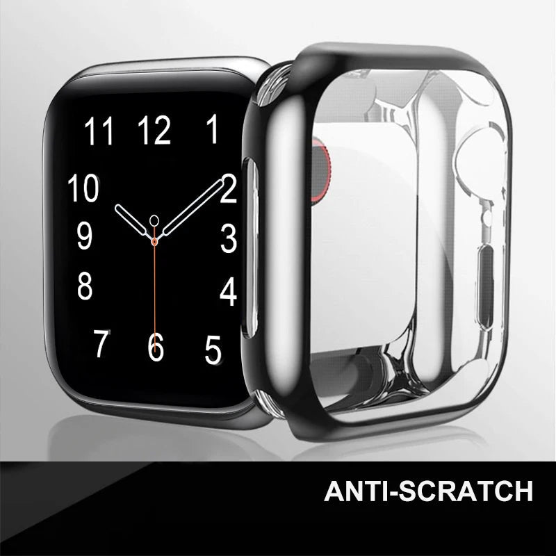 TPU Electroplating Soft Shell Cover for Apple Watch Series 9 8 7 6 5 4 3 SE Screen Protector - Messica