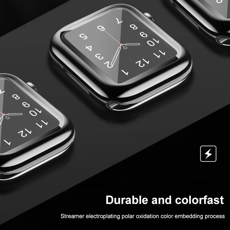 TPU Electroplating Soft Shell Cover for Apple Watch Series 9 8 7 6 5 4 3 SE Screen Protector - Messica