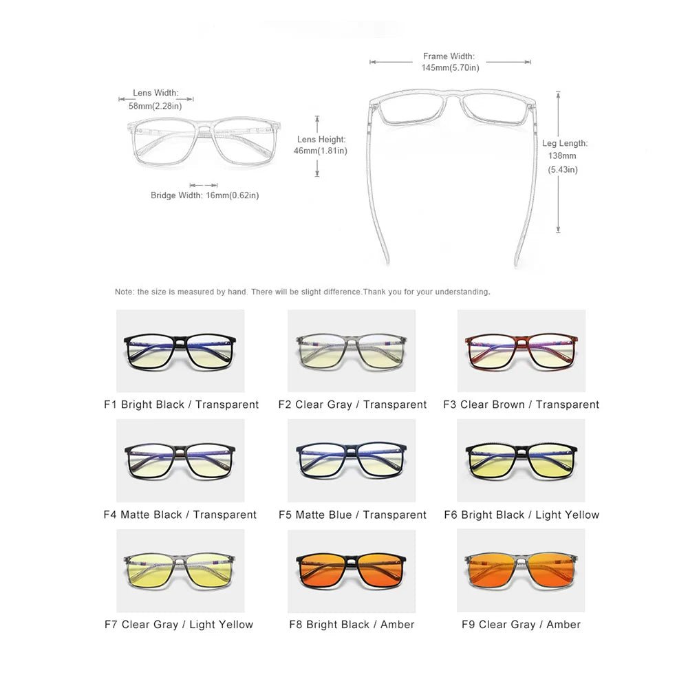KINGSEVEN Fashion Blue Light Blocking Glasses Women/Men - Messica