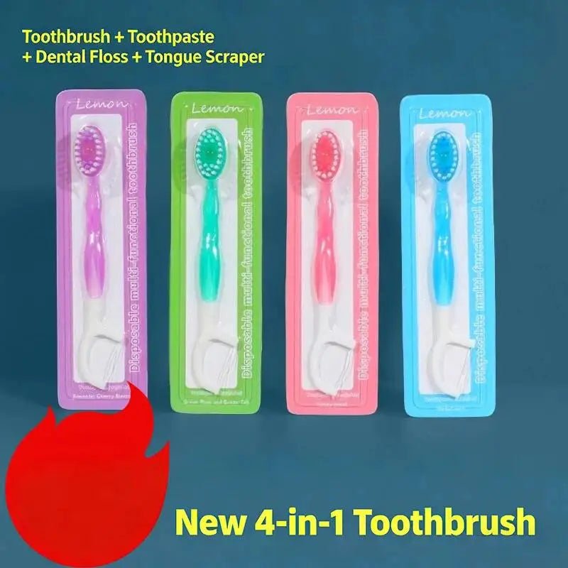 Portable Toothbrush with Floss | Compact Travel Oral Care - Messica