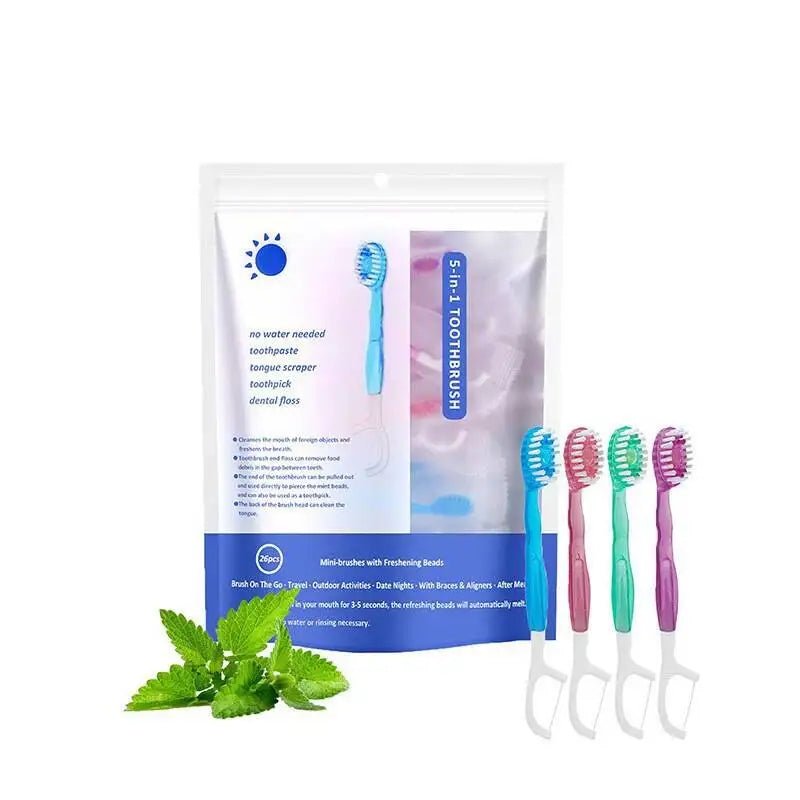 Portable Toothbrush with Floss | Compact Travel Oral Care - Messica