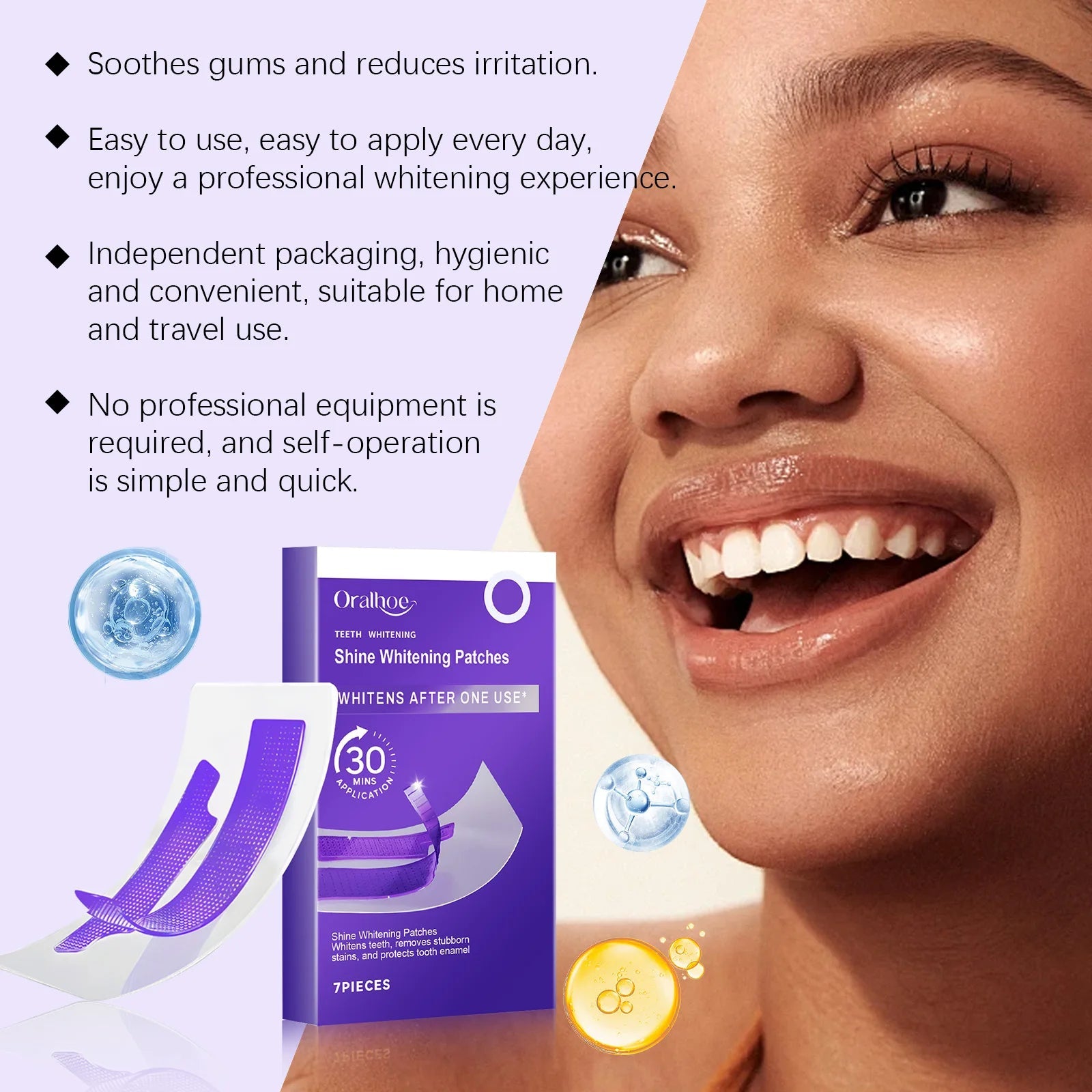 Purple Teeth Whitening Strips - Messica